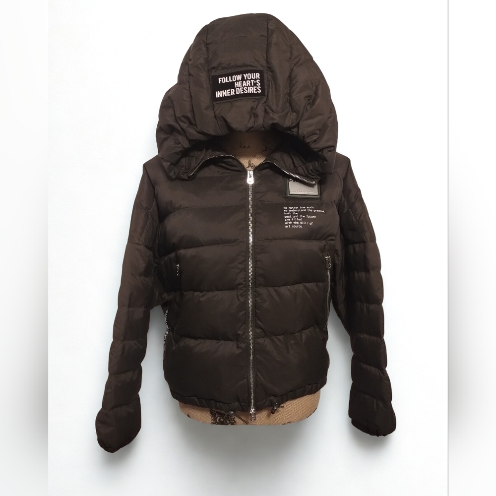 Down Puffer Coat S Deer Women's Size S